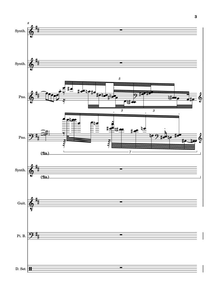 Page 3 of the piano sheet music PDF – Rolling Girl Piano by Square Root