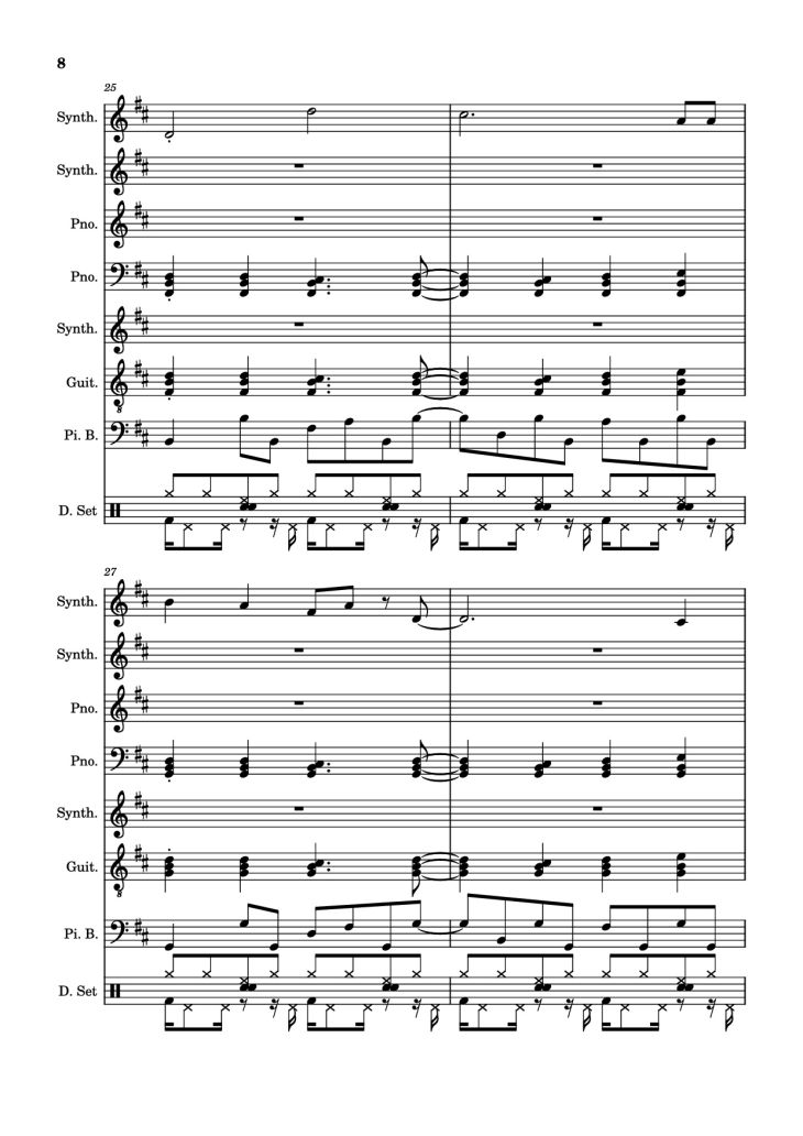 Page 8 of the piano sheet music PDF – Rolling Girl Piano by Square Root