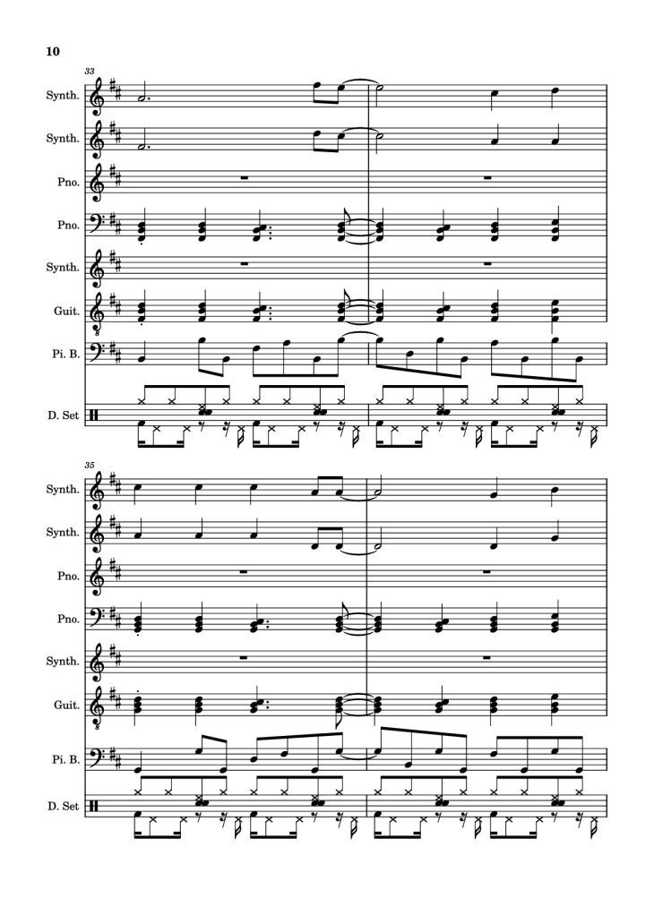 Page 10 of the piano sheet music PDF – Rolling Girl Piano by Square Root