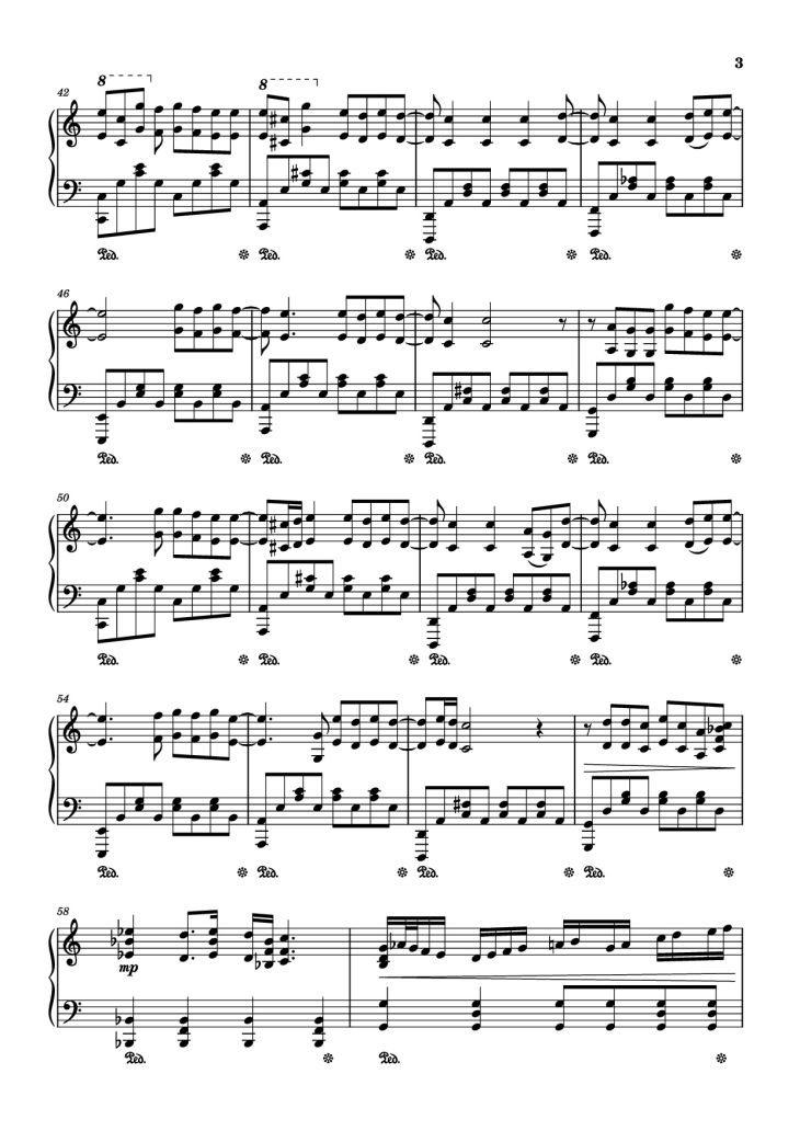 Page 3 of the piano sheet music PDF Piano – Lần cuối Piano by Ngọt