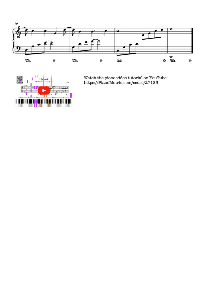 Page 5 of the piano sheet music PDF Piano – Lần cuối Piano by Ngọt