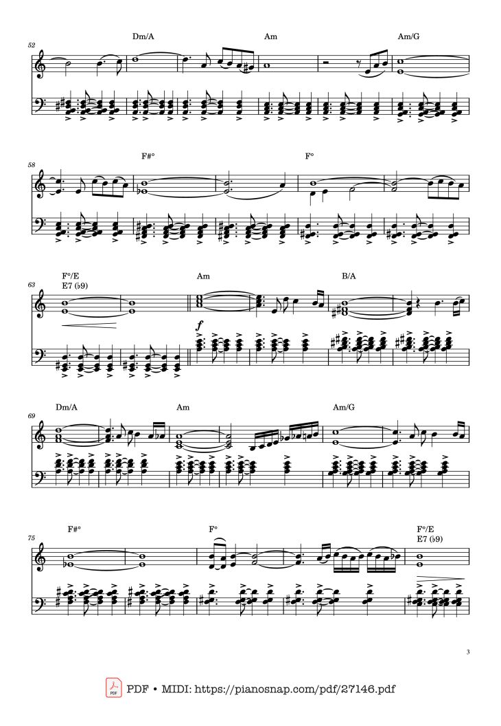 Page 3 of the piano sheet music PDF Piano – Libertango Piano by Astor Piazolla