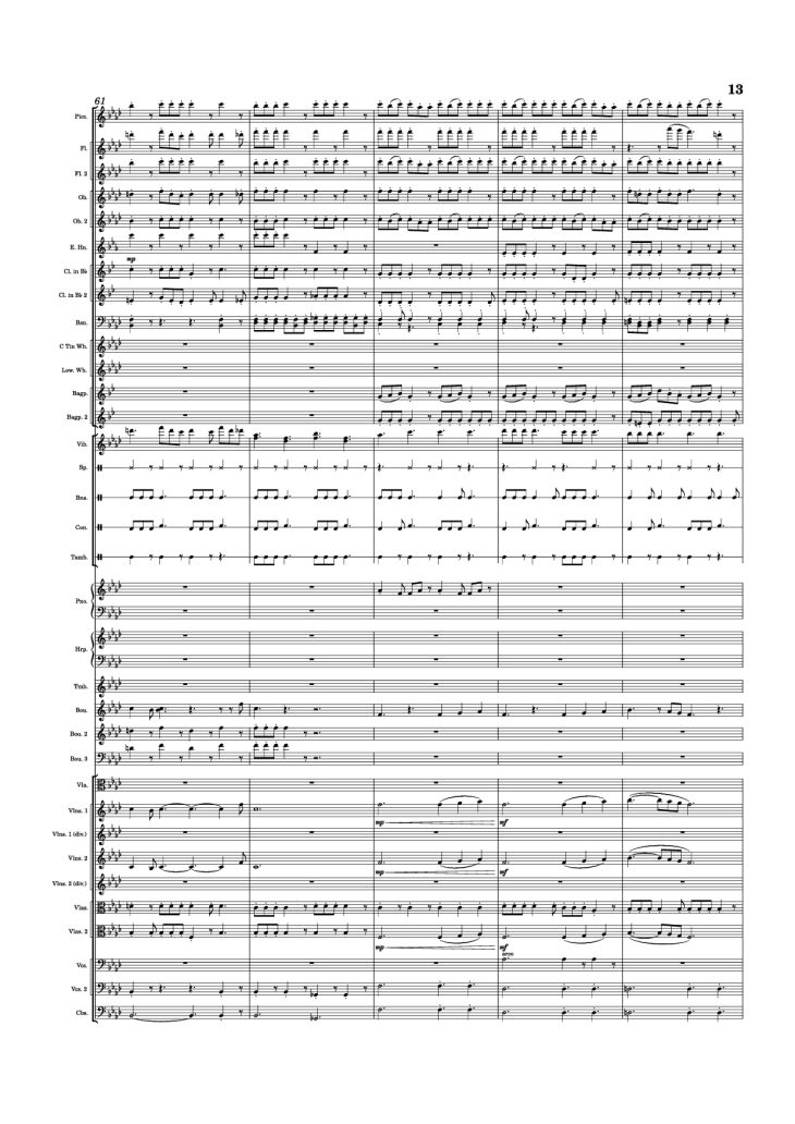 Page 13 of the piano sheet music PDF Piano – Dusk Falls Piano by Hiroki Morishita