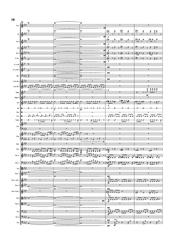 Page 16 of the piano sheet music PDF Piano – Dusk Falls Piano by Hiroki Morishita
