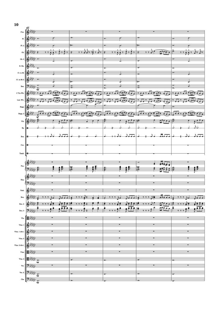 Page 10 of the piano sheet music PDF Piano – Dusk Falls Piano by Hiroki Morishita