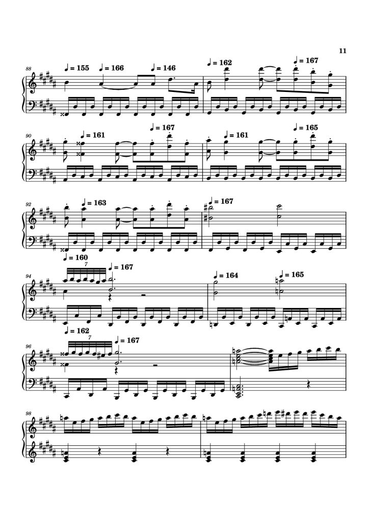 Page 11 of the piano sheet music PDF – Moonlight Sonata 3rd Movement Piano by Kudoshinichit
