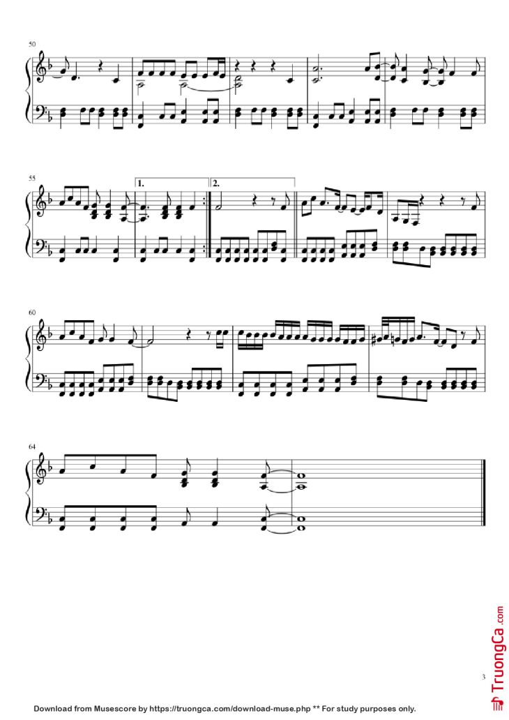 Page 3 of the piano sheet music PDF Piano – Im Not The Only One Piano by Sam smith Transcribed by Nohpets