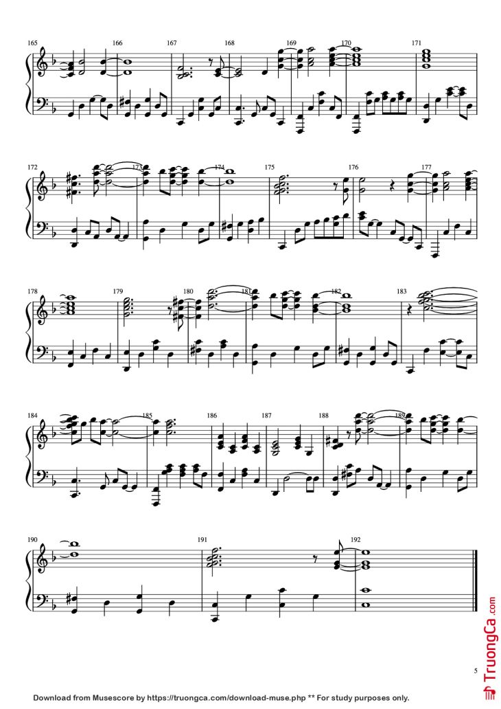 Page 5 of the piano sheet music PDF Piano – Goodbye Marylou Piano by Undefined
