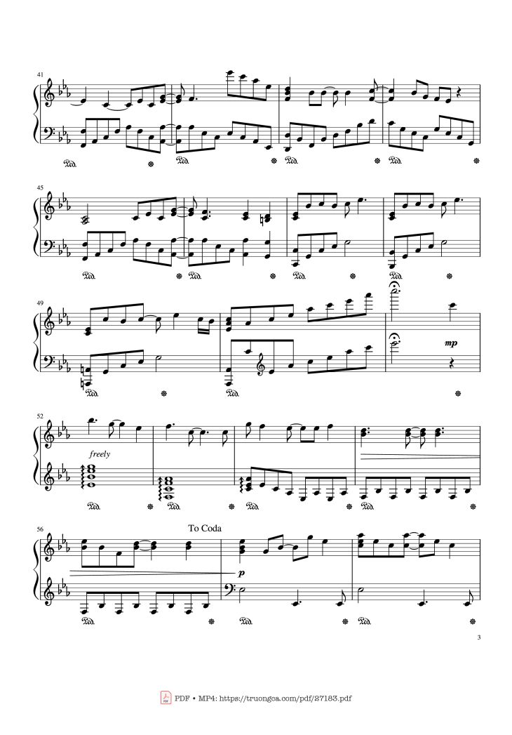 Page 3 of the piano sheet music PDF – YOUR SONG Piano by Written by Elton John and Bernie Taupin