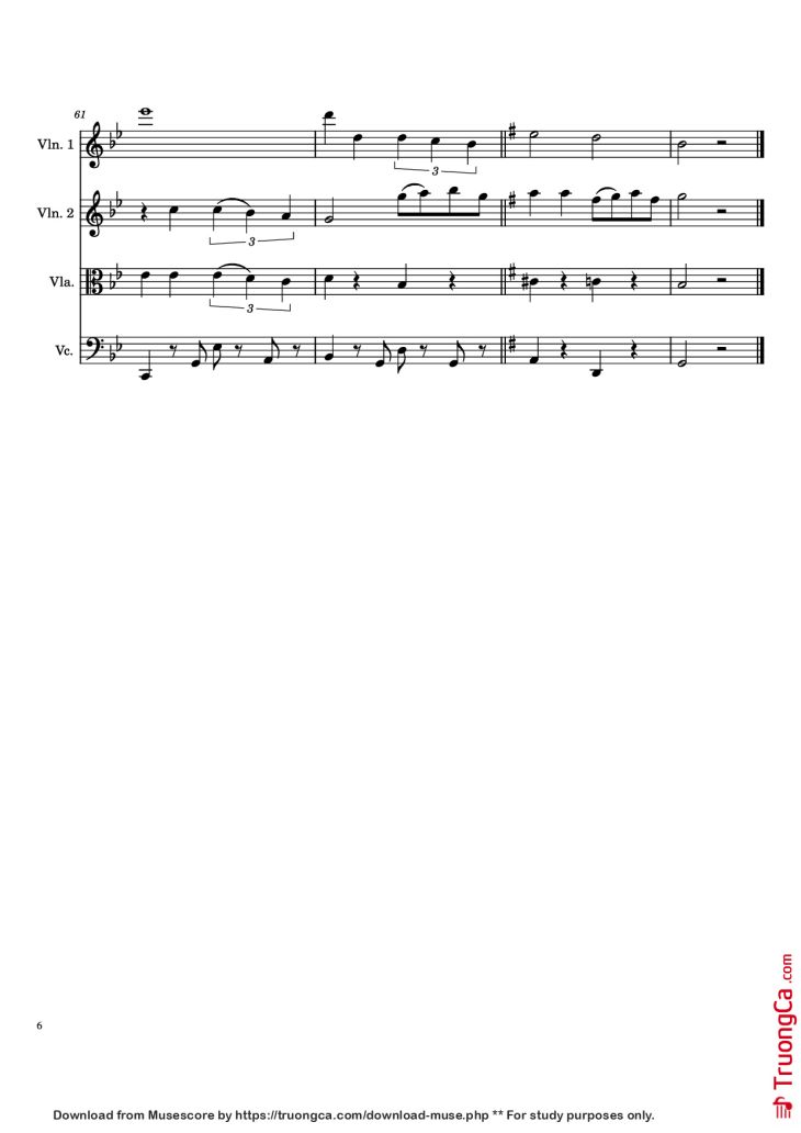 Page 6 of the piano sheet music PDF – Por Una Cabeza Violin by Carlos Gardel