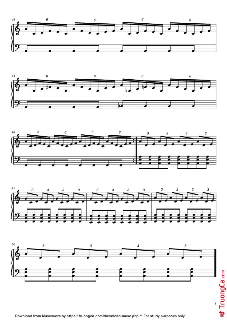 Page 5 of the piano sheet music PDF Piano – Daydreaming Piano by Undefined