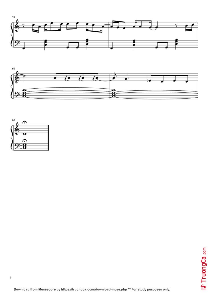 Page 6 of the piano sheet music PDF Piano – Don