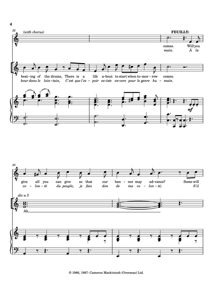 Page 4 of the piano sheet music PDF – The People’s Song Piano by ALAIN BOULIL and
