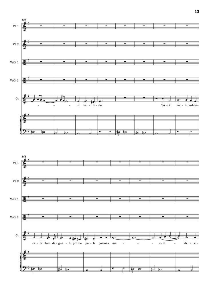 Page 13 of the piano sheet music PDF Piano – Stabat mater (Pianto della Madonna) Piano by Giovanni Felice Sances