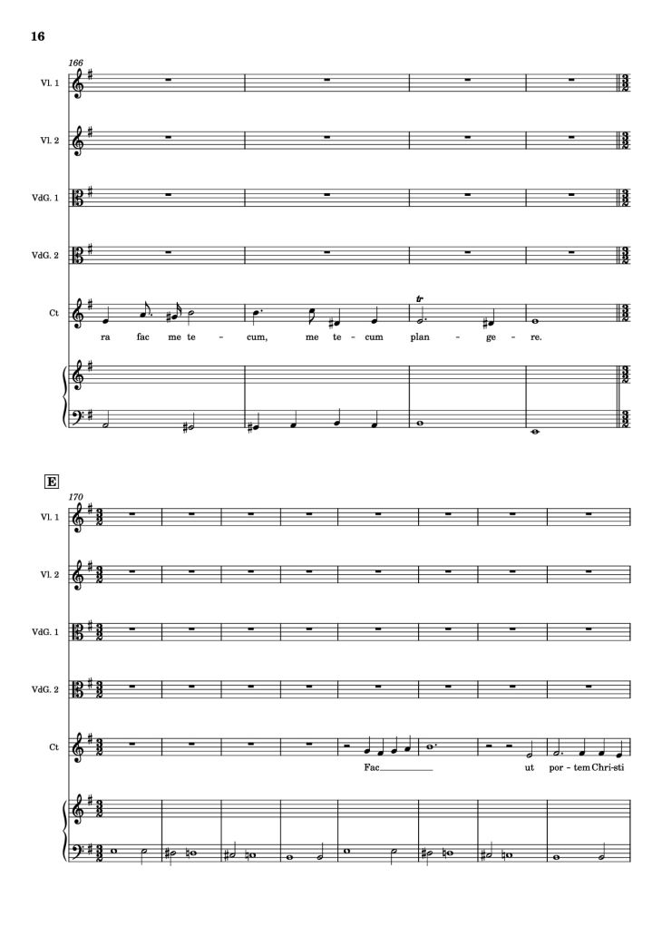 Page 16 of the piano sheet music PDF Piano – Stabat mater (Pianto della Madonna) Piano by Giovanni Felice Sances