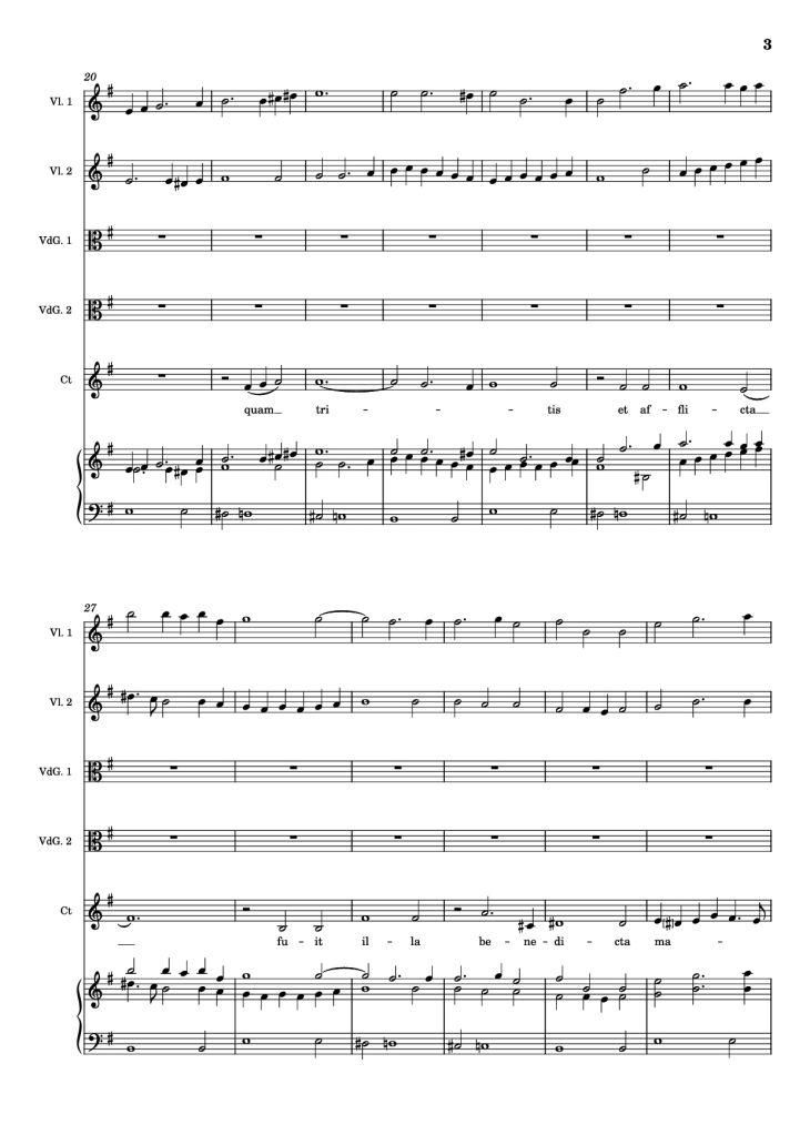 Page 3 of the piano sheet music PDF Piano – Stabat mater (Pianto della Madonna) Piano by Giovanni Felice Sances