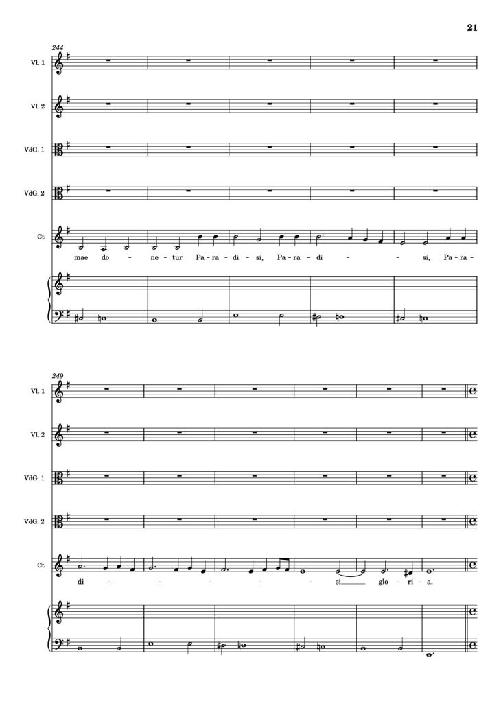 Page 21 of the piano sheet music PDF Piano – Stabat mater (Pianto della Madonna) Piano by Giovanni Felice Sances