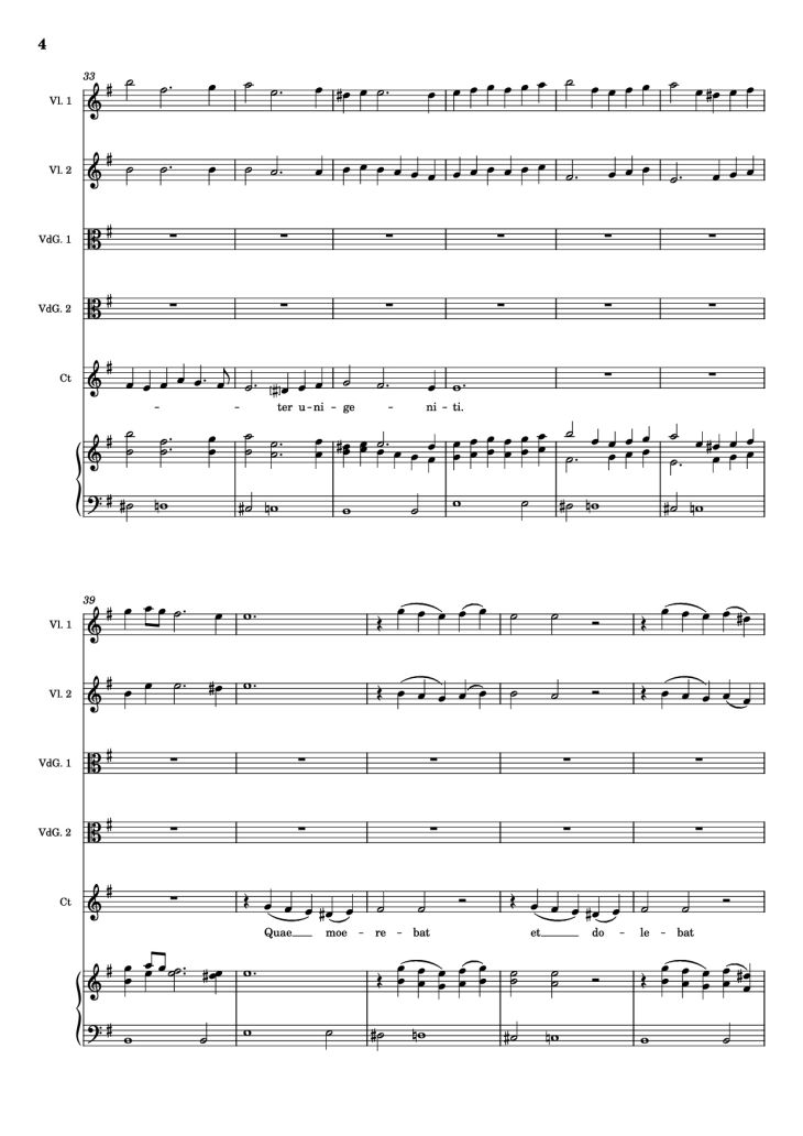 Page 4 of the piano sheet music PDF Piano – Stabat mater (Pianto della Madonna) Piano by Giovanni Felice Sances