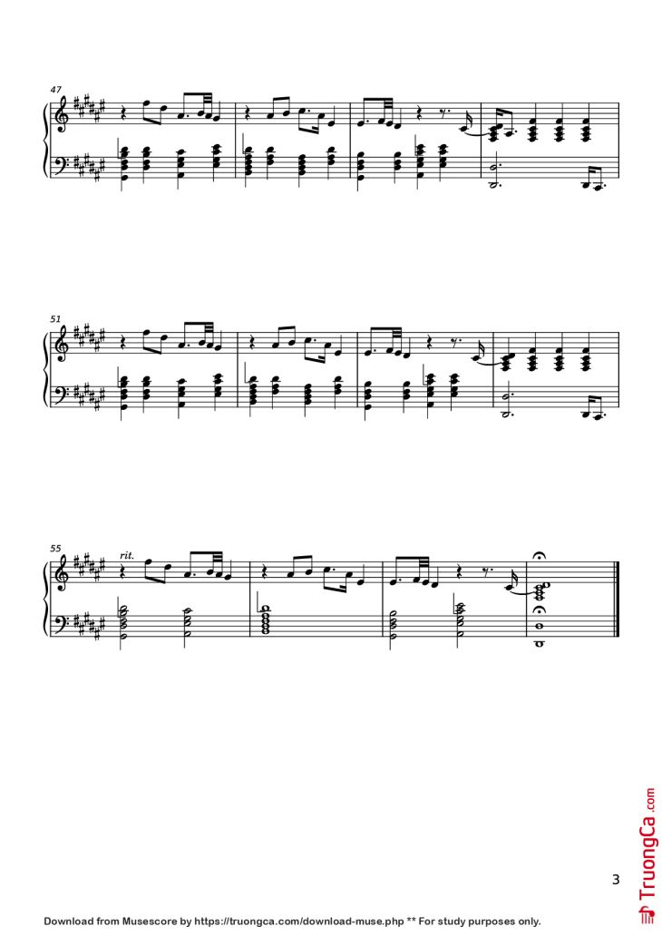 Page 3 of the piano sheet music PDF Piano – Chamber of Reflection Piano by Music by Mac DeMarco