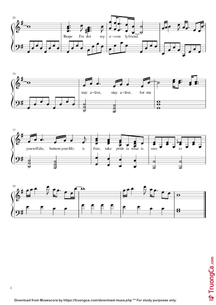 Page 2 of the piano sheet music PDF Piano – Truce Piano by Ellen van Duijvenbode