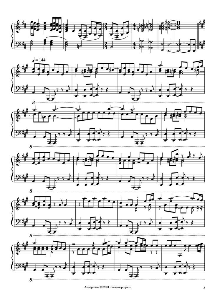 Page 3 of the piano sheet music PDF Piano – Willow - Ending & End Credits Piano by Music by James Horner