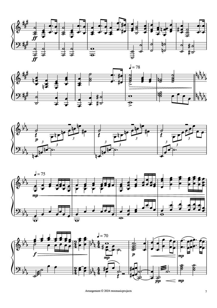Page 7 of the piano sheet music PDF Piano – Willow - Ending & End Credits Piano by Music by James Horner