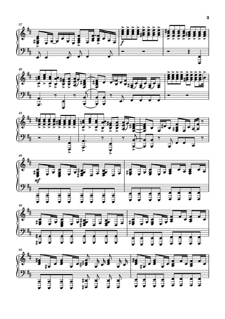 Page 3 of the piano sheet music PDF Piano – Can