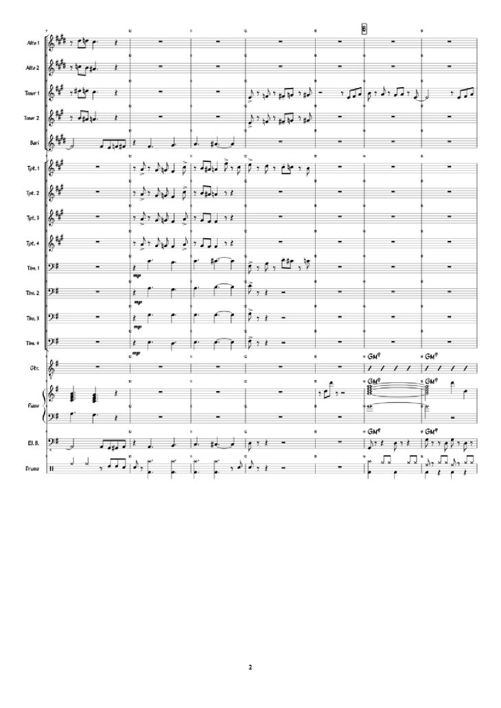 Page 2 of the piano sheet music PDF Piano – Super Mario 3D World: Credits Roll Piano by Arranged by: Jimmy Dunning