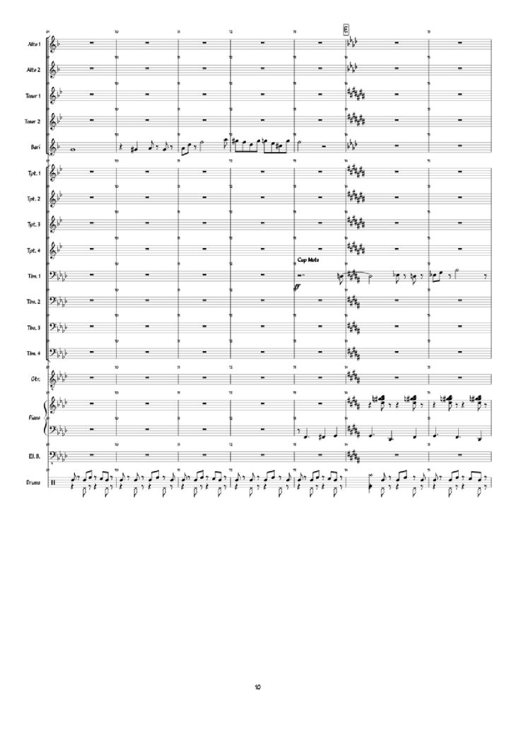 Page 10 of the piano sheet music PDF Piano – Super Mario 3D World: Credits Roll Piano by Arranged by: Jimmy Dunning
