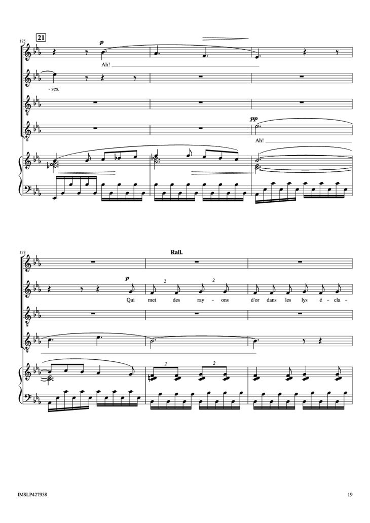 Page 19 of the piano sheet music PDF Piano – Renouveau Piano by Lili BOULANGER