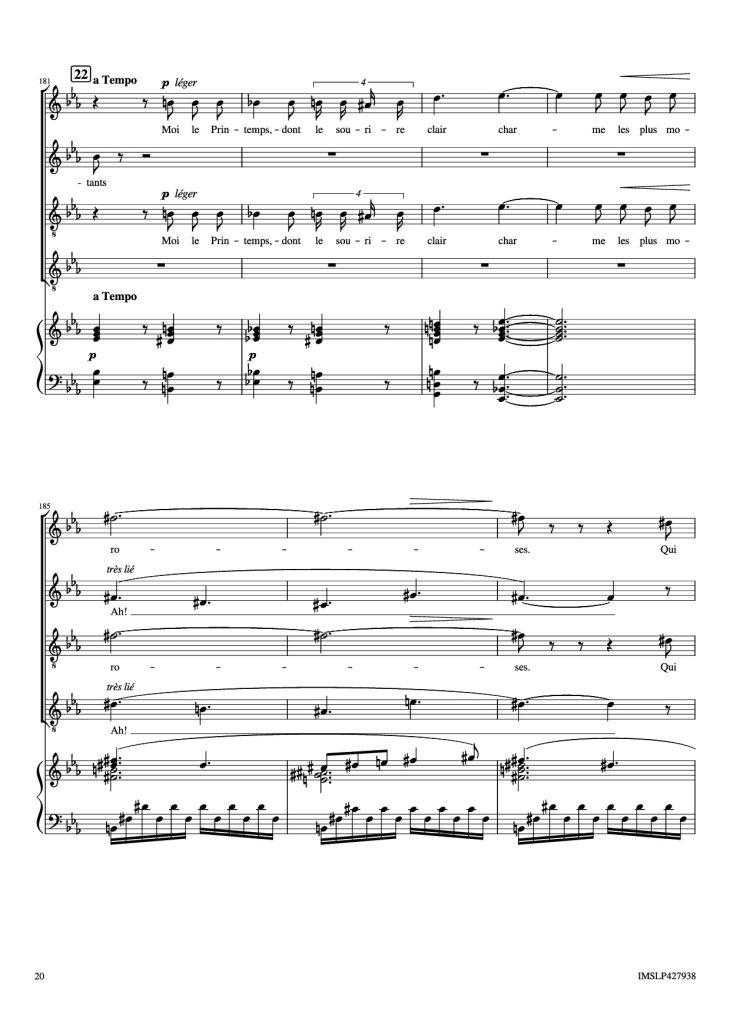 Page 20 of the piano sheet music PDF Piano – Renouveau Piano by Lili BOULANGER