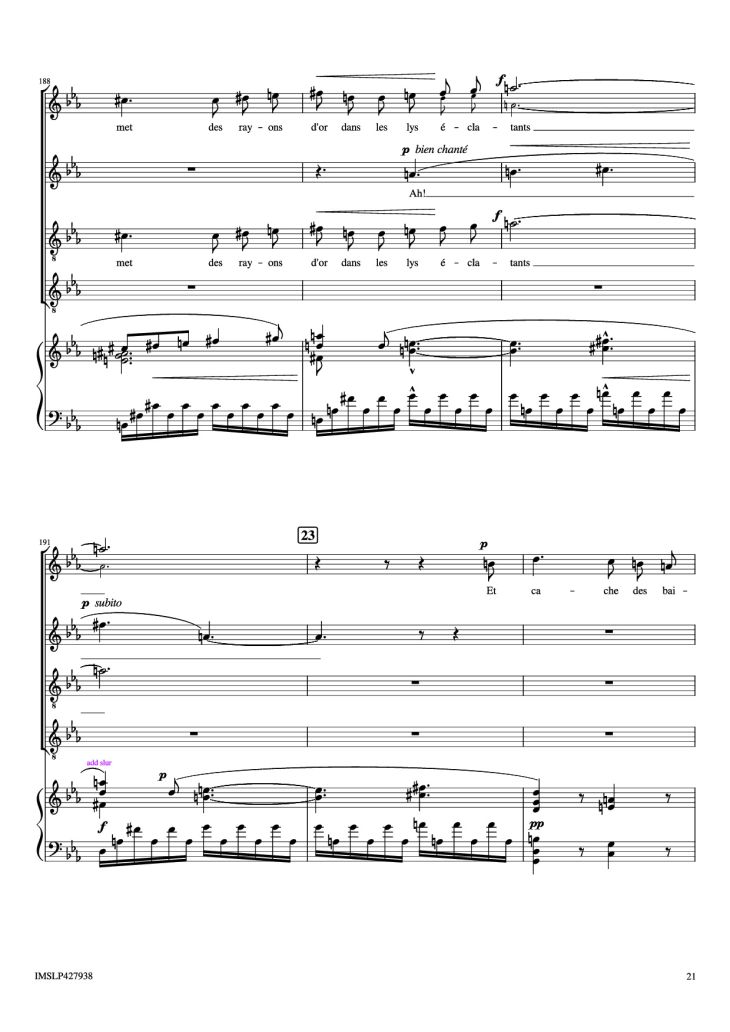Page 21 of the piano sheet music PDF Piano – Renouveau Piano by Lili BOULANGER