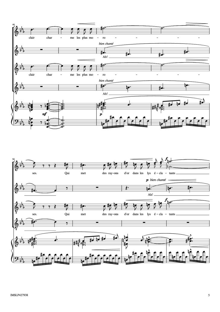Page 5 of the piano sheet music PDF Piano – Renouveau Piano by Lili BOULANGER