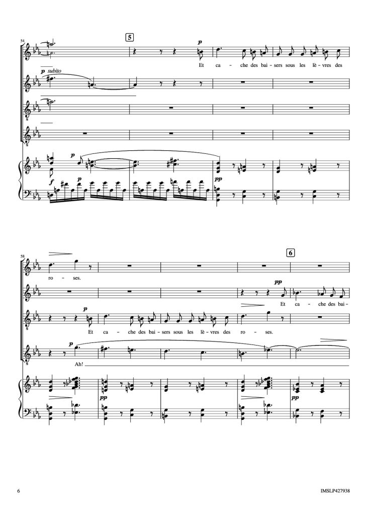 Page 6 of the piano sheet music PDF Piano – Renouveau Piano by Lili BOULANGER