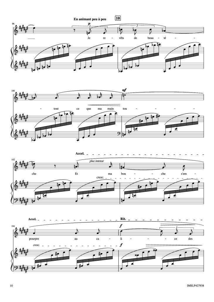 Page 10 of the piano sheet music PDF Piano – Renouveau Piano by Lili BOULANGER