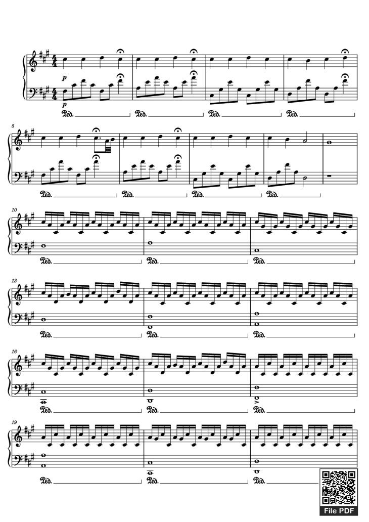 Page 1 of the piano sheet music PDF Piano – experience Piano by Undefined