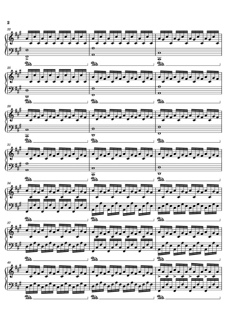 Page 2 of the piano sheet music PDF Piano – experience Piano by Undefined