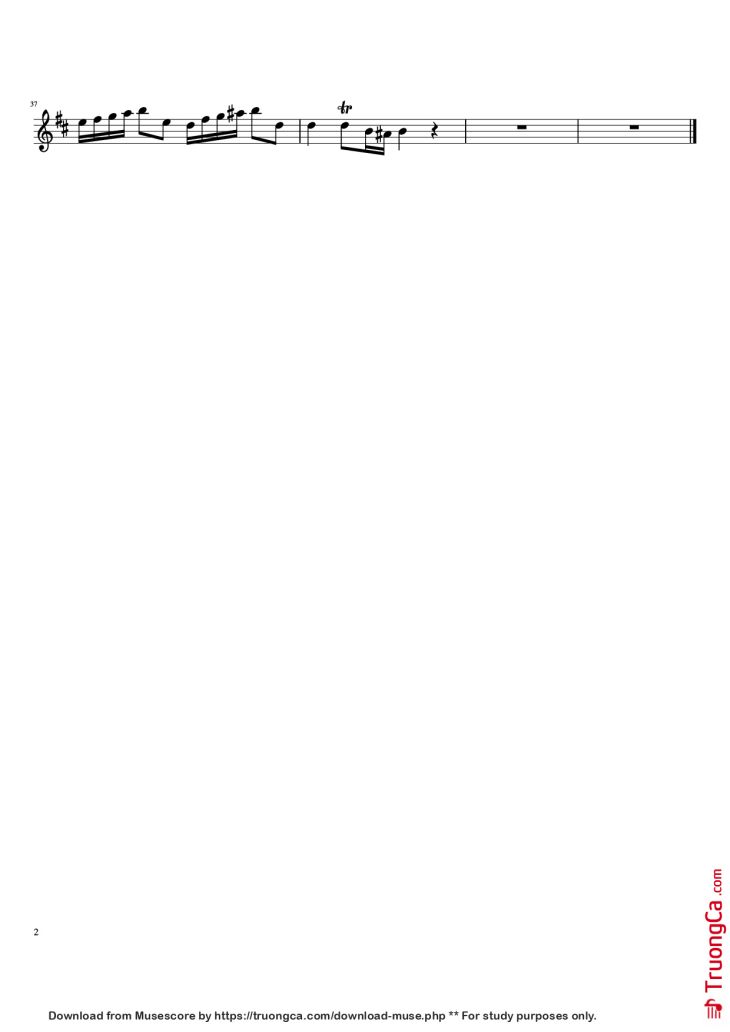 Page 2 of the piano sheet music PDF – The King Of Strangeness Violin by Composer