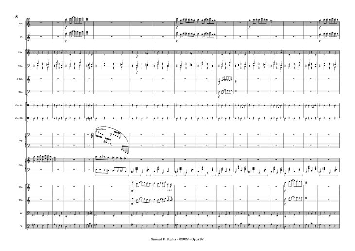 Page 8 of the piano sheet music PDF Piano – Tetris Theme Variations Piano by Samuel D. Kubik