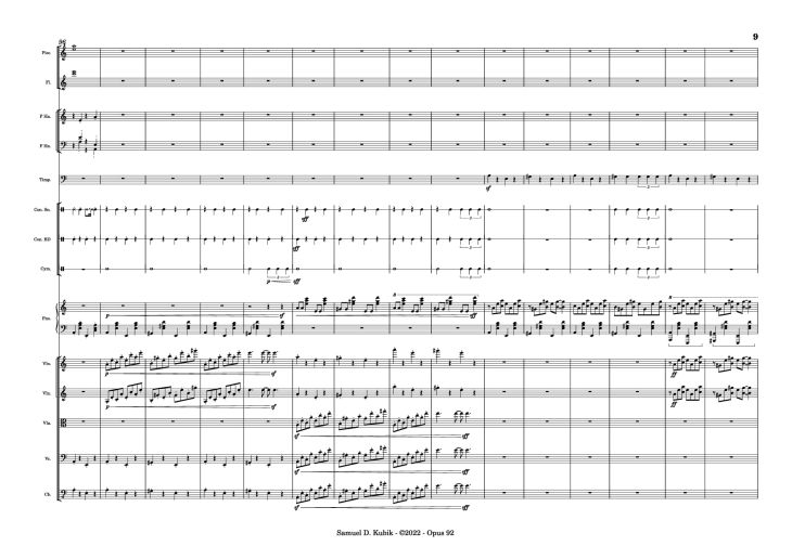 Page 9 of the piano sheet music PDF Piano – Tetris Theme Variations Piano by Samuel D. Kubik