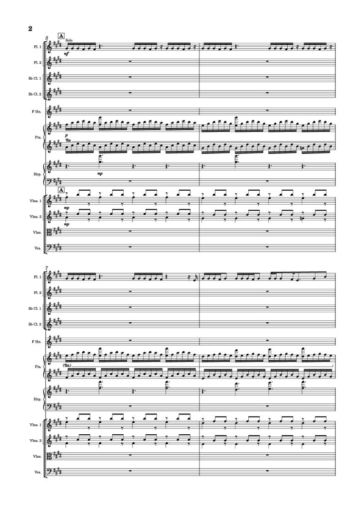 Page 2 of the piano sheet music PDF Piano – Golden Hour Piano by Jacob Lawson [JVKE]