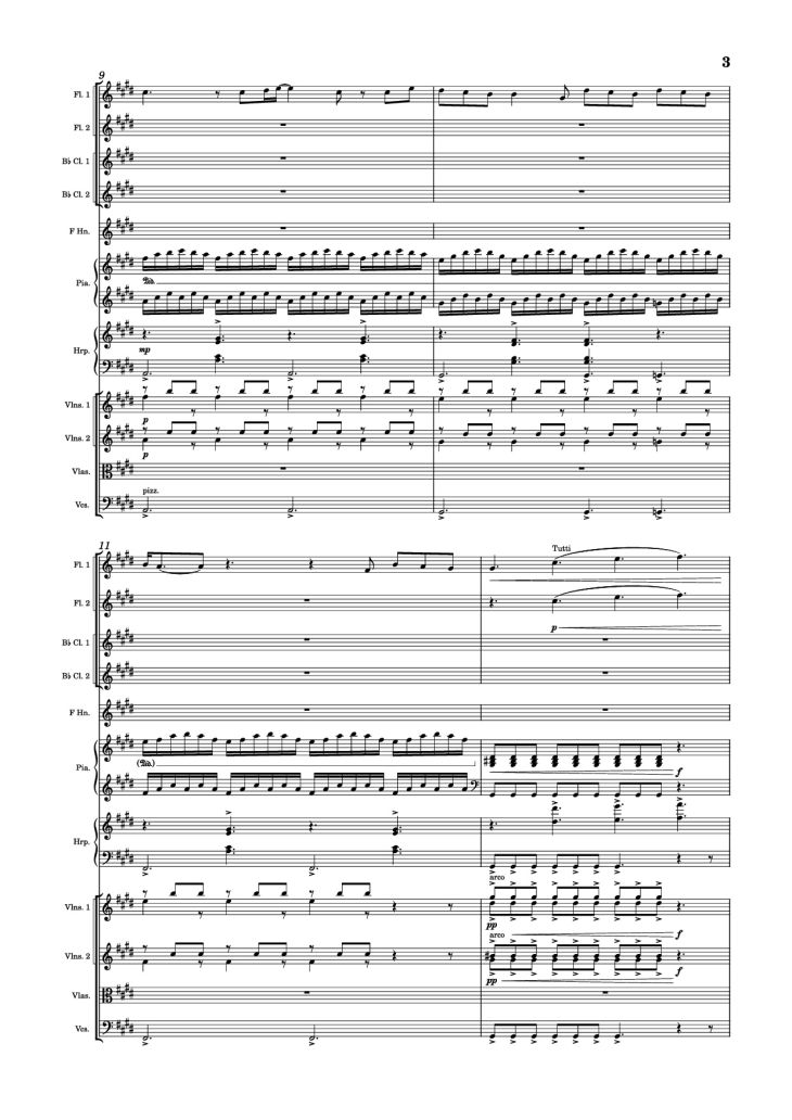 Page 3 of the piano sheet music PDF Piano – Golden Hour Piano by Jacob Lawson [JVKE]