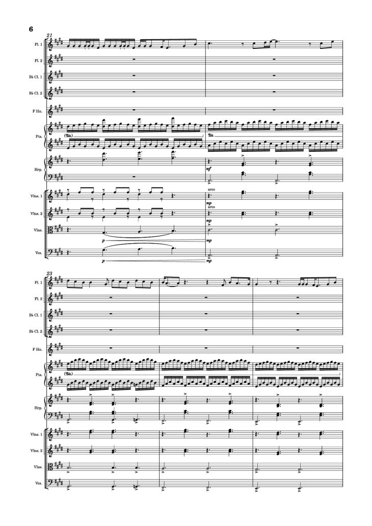 Page 6 of the piano sheet music PDF Piano – Golden Hour Piano by Jacob Lawson [JVKE]