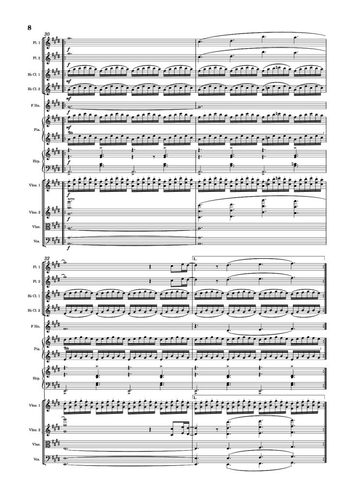 Page 8 of the piano sheet music PDF Piano – Golden Hour Piano by Jacob Lawson [JVKE]