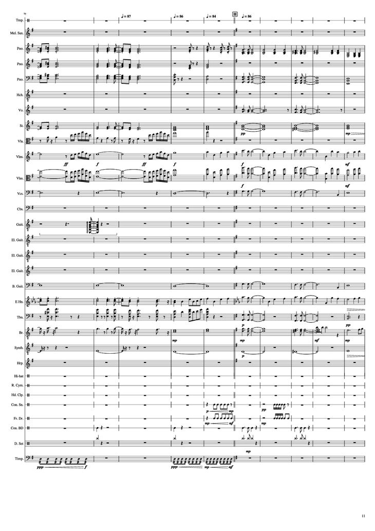 Page 11 of the piano sheet music PDF Piano – John Miles - Music Piano by Undefined