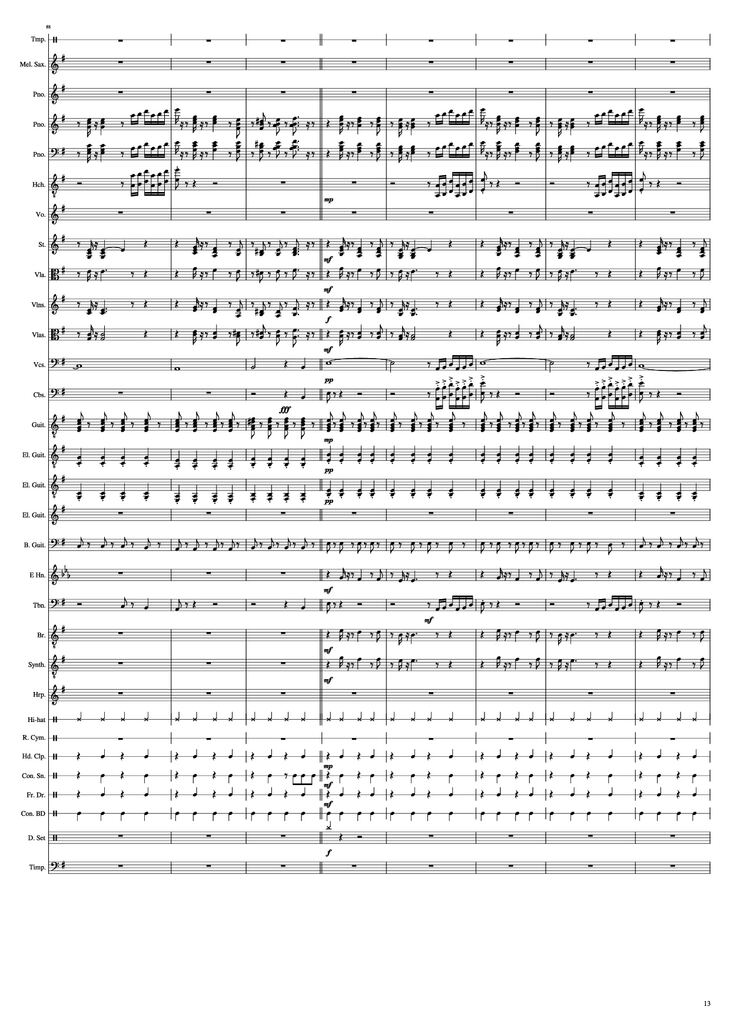 Page 13 of the piano sheet music PDF Piano – John Miles - Music Piano by Undefined