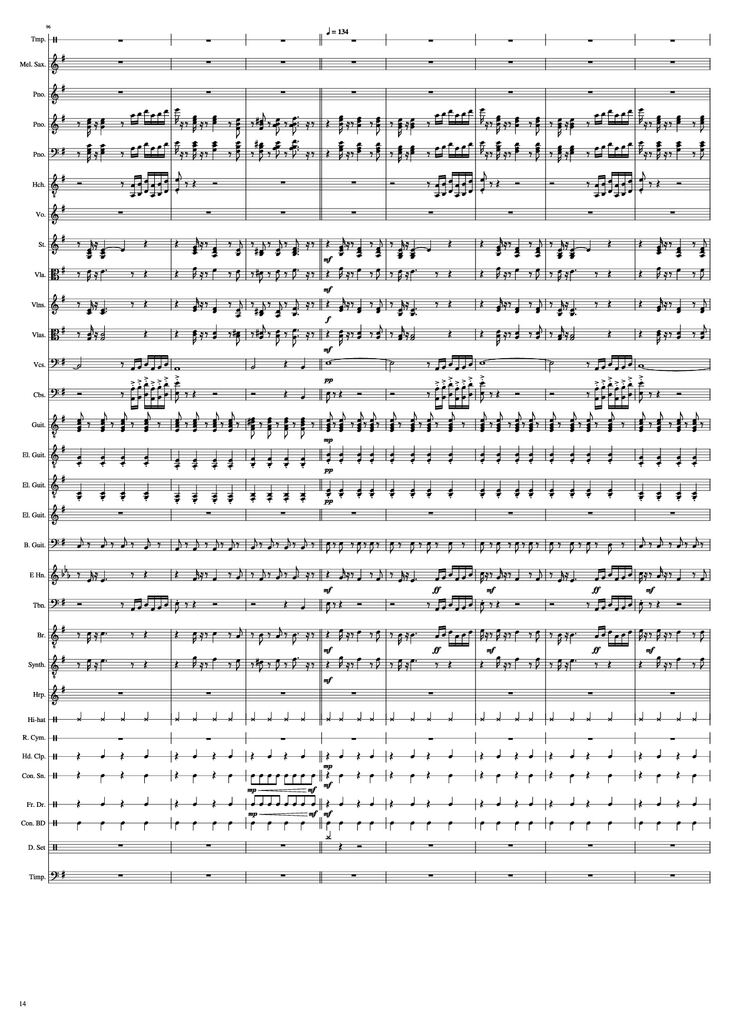 Page 14 of the piano sheet music PDF Piano – John Miles - Music Piano by Undefined