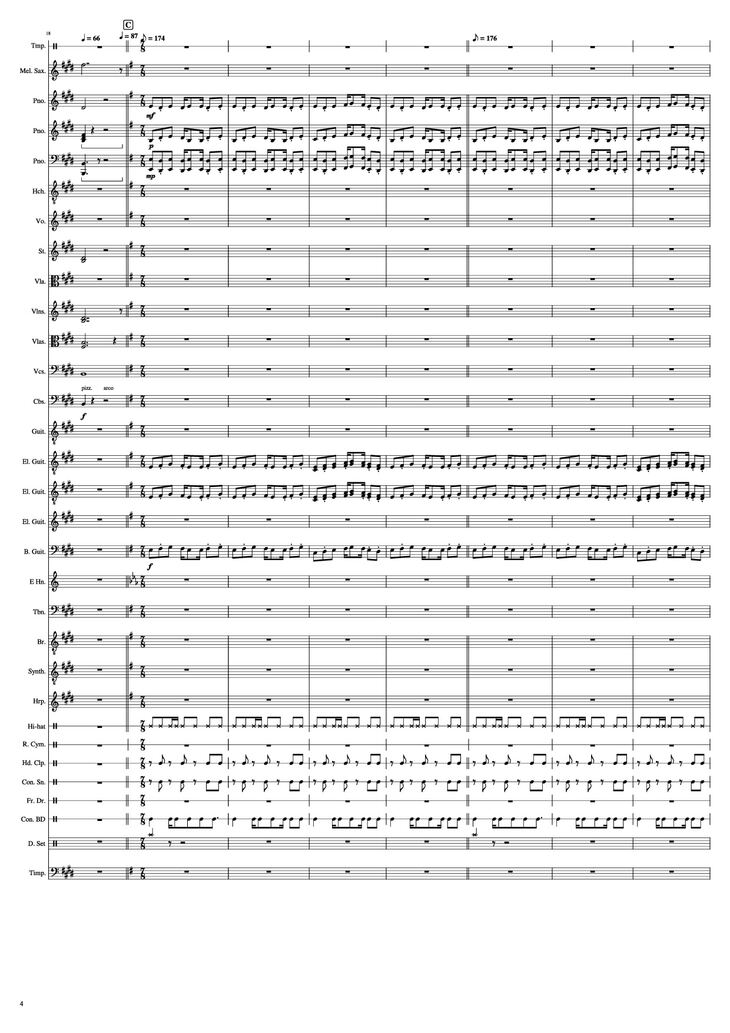 Page 4 of the piano sheet music PDF Piano – John Miles - Music Piano by Undefined