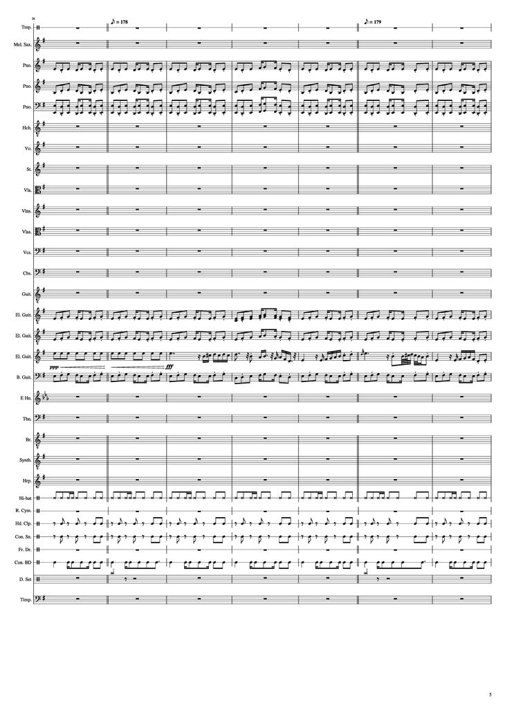Page 5 of the piano sheet music PDF Piano – John Miles - Music Piano by Undefined