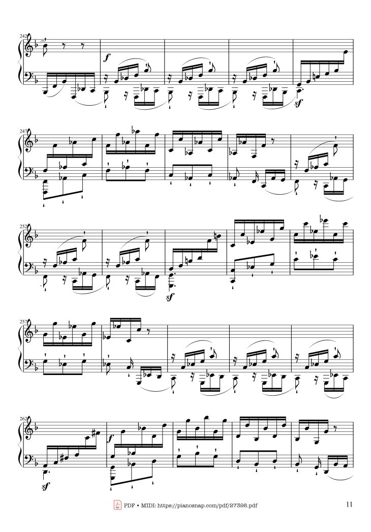 Page 11 of the piano sheet music PDF Piano – Sonate No. 17, Tempest (3rd Movement) by Beethoven